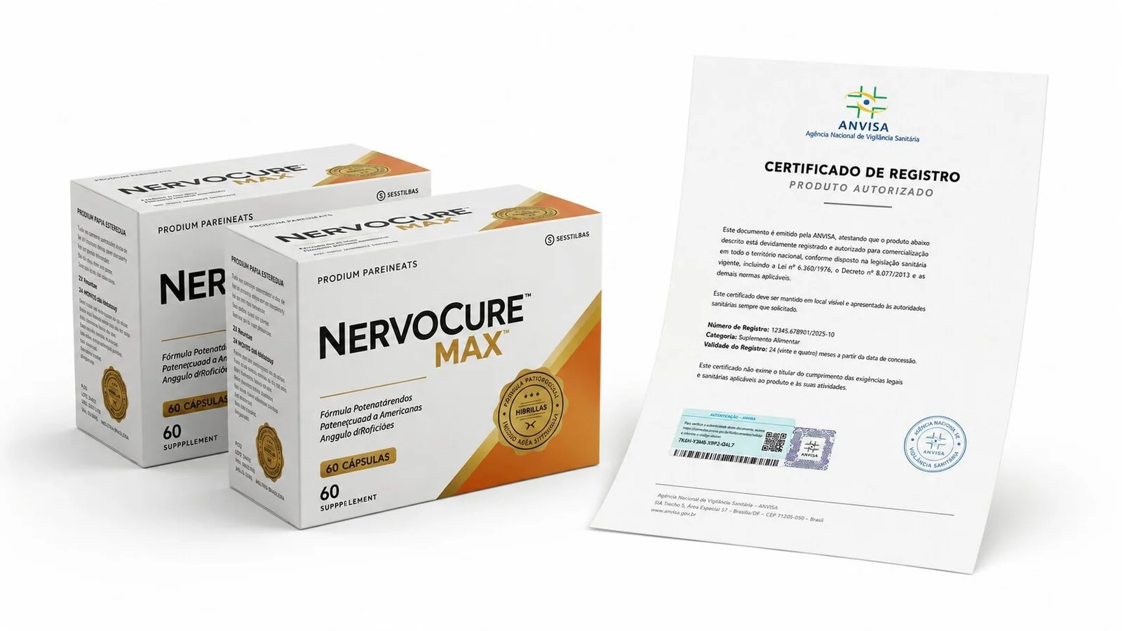 Certificado de registro ANVISA do NervoCure Max